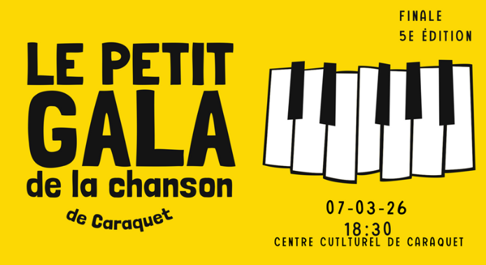 Le Petit Gala de la chanson revient pour une soirée unique dédiée à la relève musicale francophone du Nouveau-Brunswick et de l’Atlantique. Venez découvrir de jeunes artistes talentueux, âgés de 6 à 17 ans, ainsi qu’une toute nouvelle catégorie Auteur·e–Compositeur·trice–Interprète (ACI).